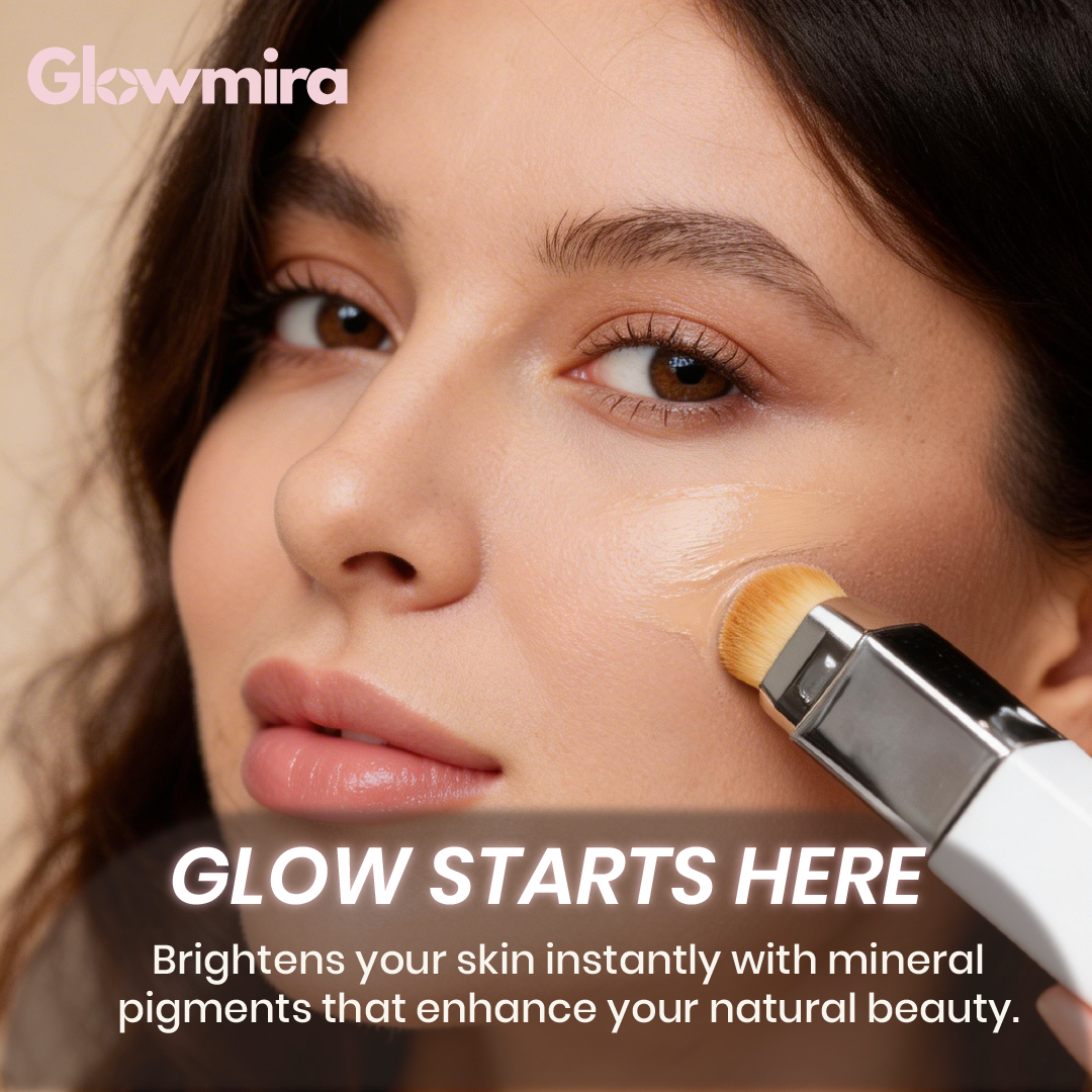 Glowmira Color-Adjusting Foundation Stick — Smart Pigments That Match Your Skin Tone Instantly