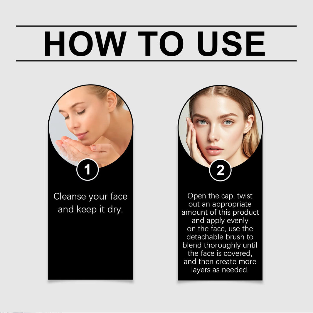 Glowmira Color-Adjusting Foundation Stick — Smart Pigments That Match Your Skin Tone Instantly